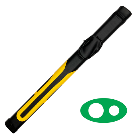 Oval Tube Striped Cue Case Black / Yellow