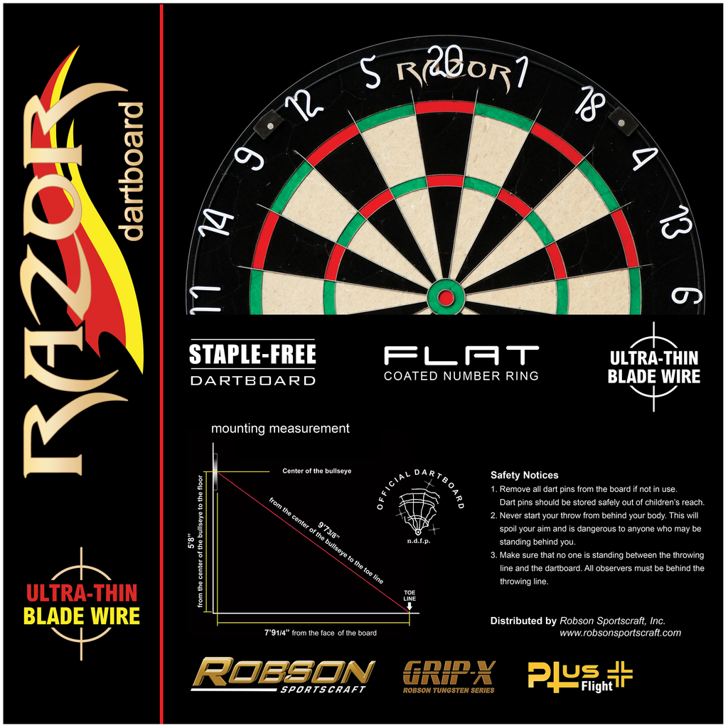Robson Rasor Plus Robson Razor Dartboard – Endpoint Sports Line Corporation